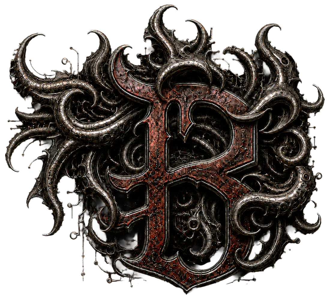 PaulBooth.ai official biomechanical logo
